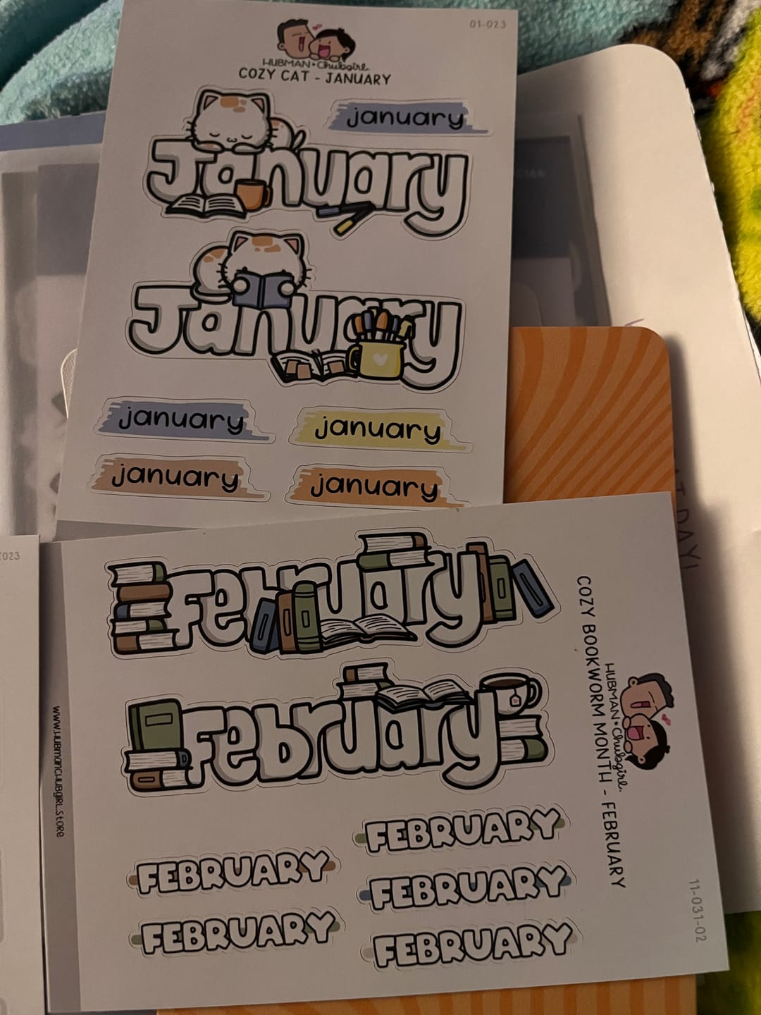 Customer photo review of Cozy Bookworm Month - Planner Stickers