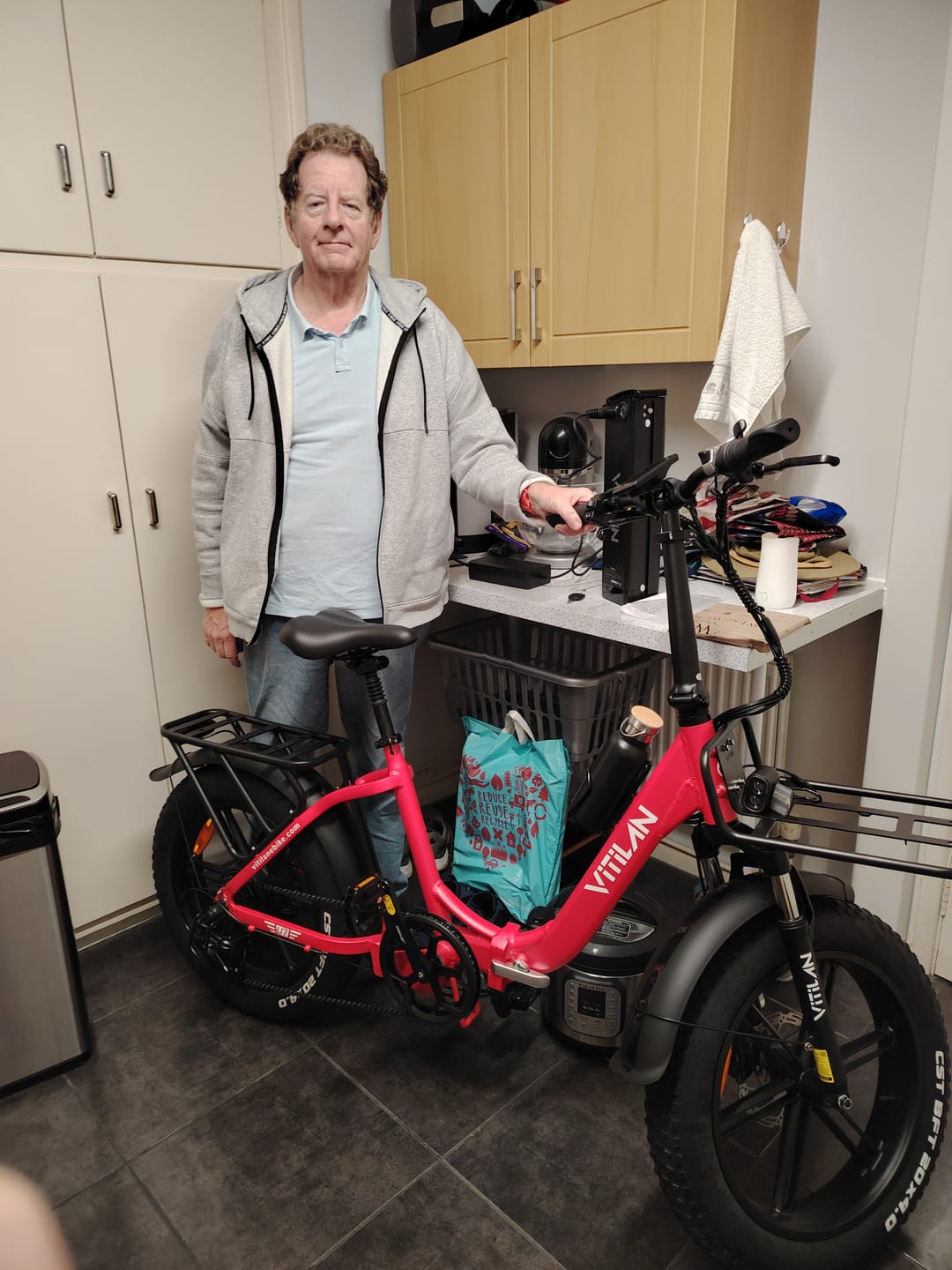 Customer photo review of U7 Step-thru Foldable Fat Tire Electric Bike