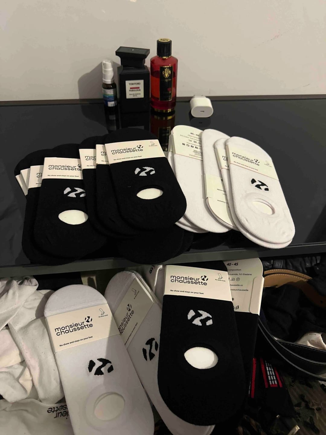 Customer photo review of 8-PACK NO SHOW SOCKS
