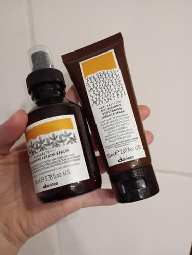 Customer photo review of Mascarilla Hidratante Milagro Vegetal Nourishing Naturaltech Davines