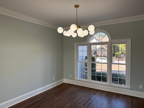 Customer photo review of Blossom 12-Light Opal Glass Bubble Semi Flush Chandelier