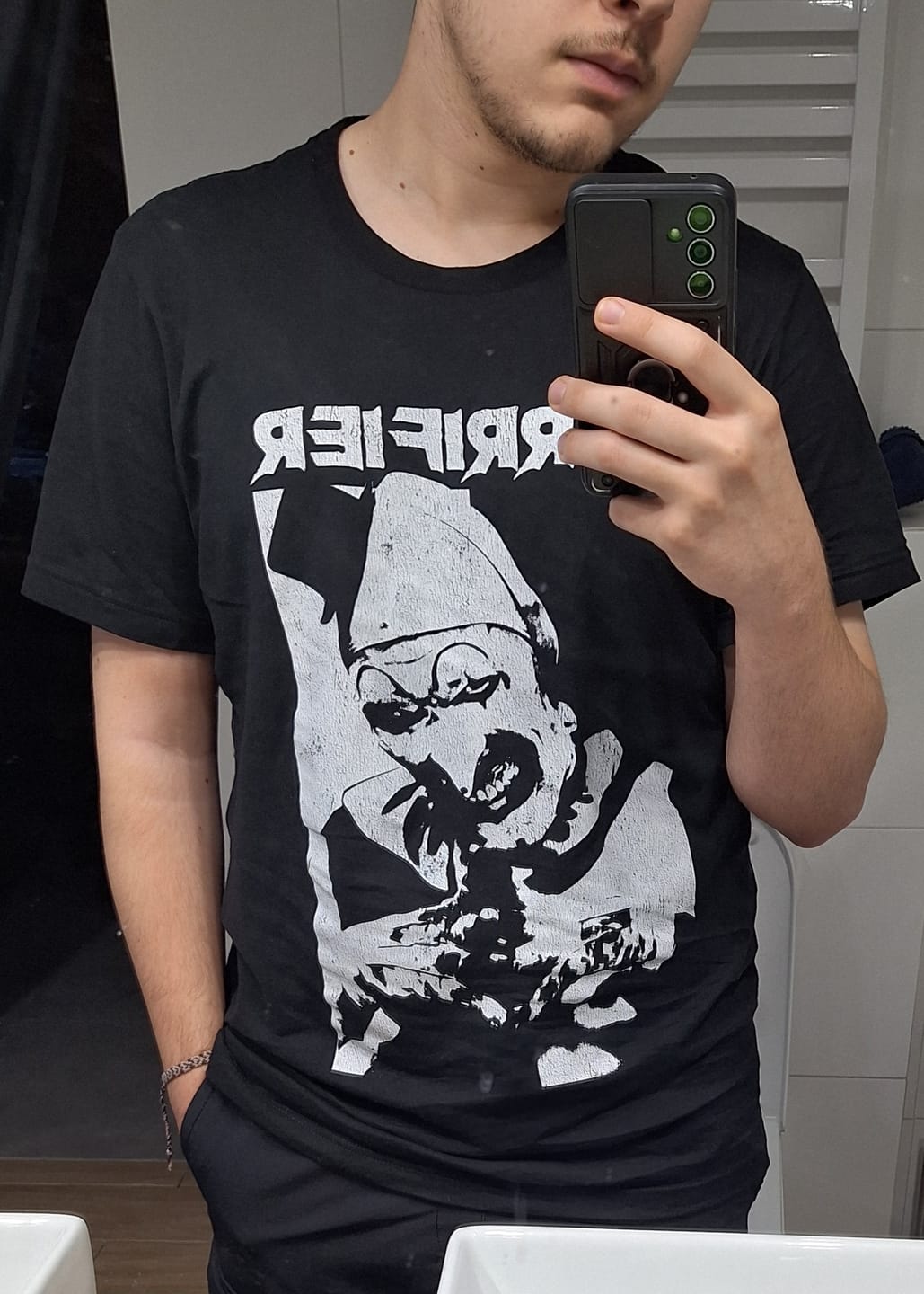Customer photo review of Terrifier That's The Bad Guy T-Shirt
