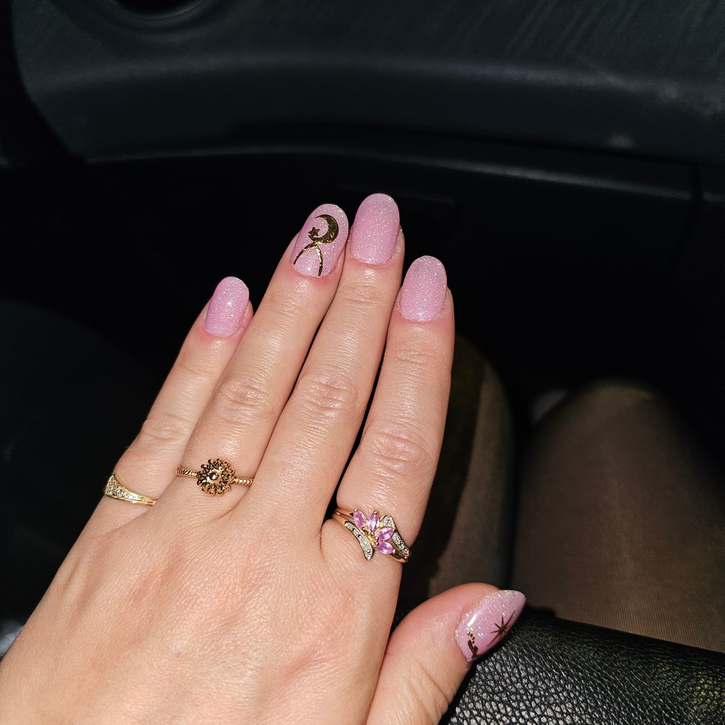 Customer photo review of Semilac 319 Shimmer Dust Pink UV Gel Polish 7ml