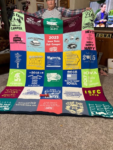 Customer photo review of Classic T-Shirt Blanket