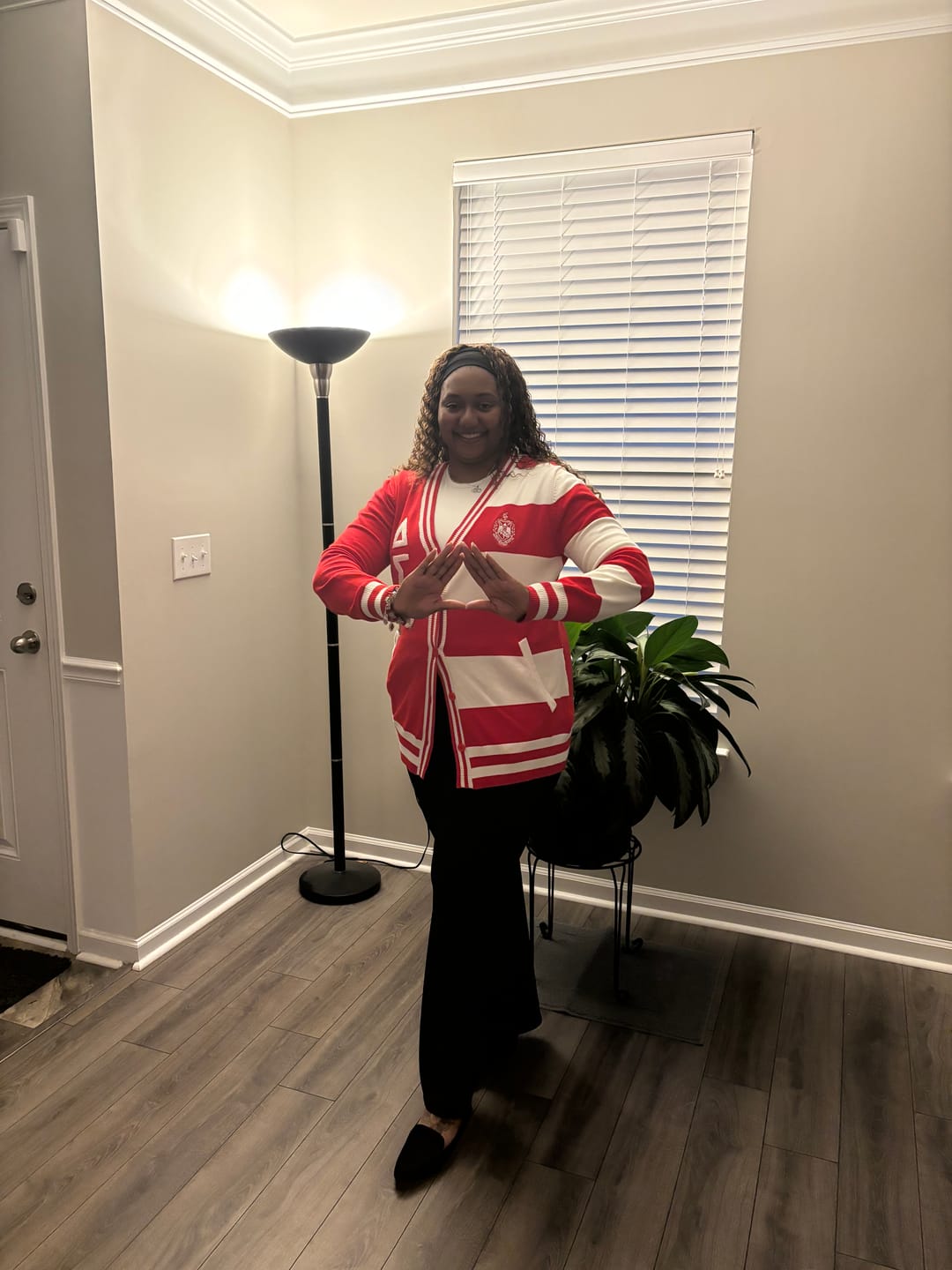 Customer photo review of Delta Sigma Theta Cardigan