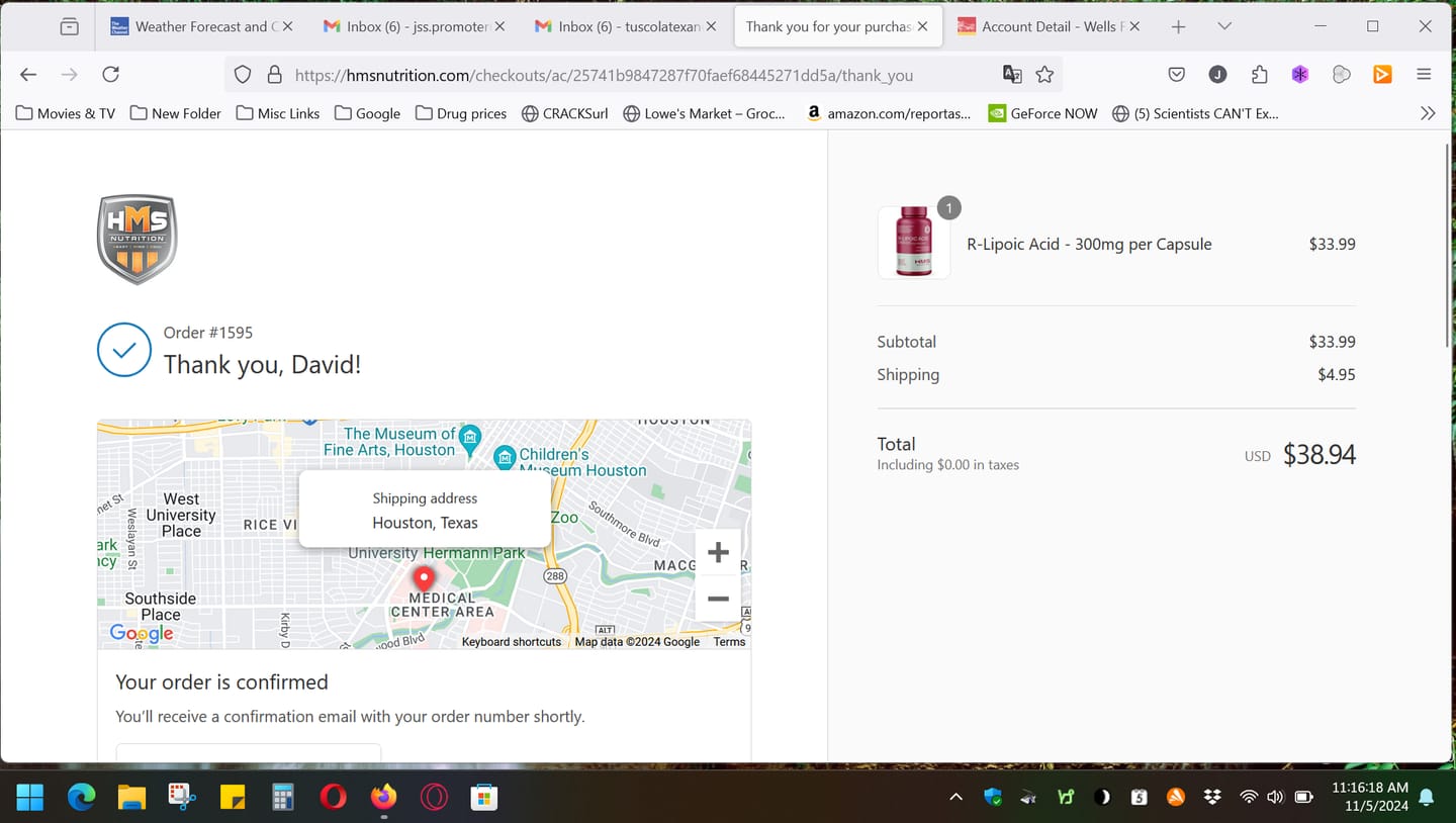 Customer photo review of R-Lipoic Acid - 300mg per Capsule
