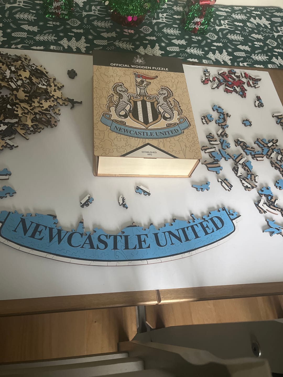 Customer photo review of Newcastle United FC® Crest - Wooden Puzzle