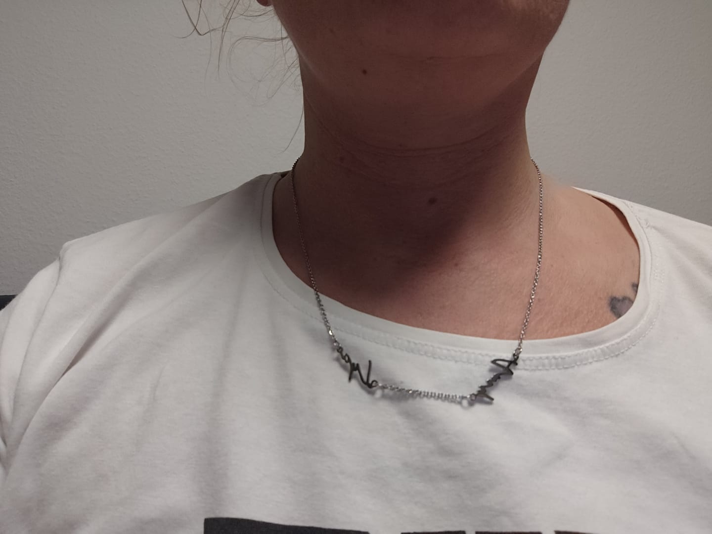 Customer photo review of 2er Signatur Namenskette | 18K vergoldet