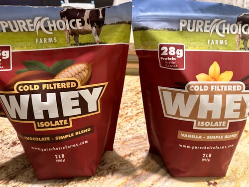 Customer photo review of Whey Protein Isolate Chocolate