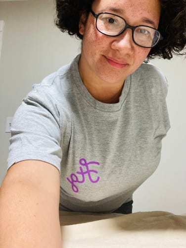 Customer photo review of "FTG" Script Tee