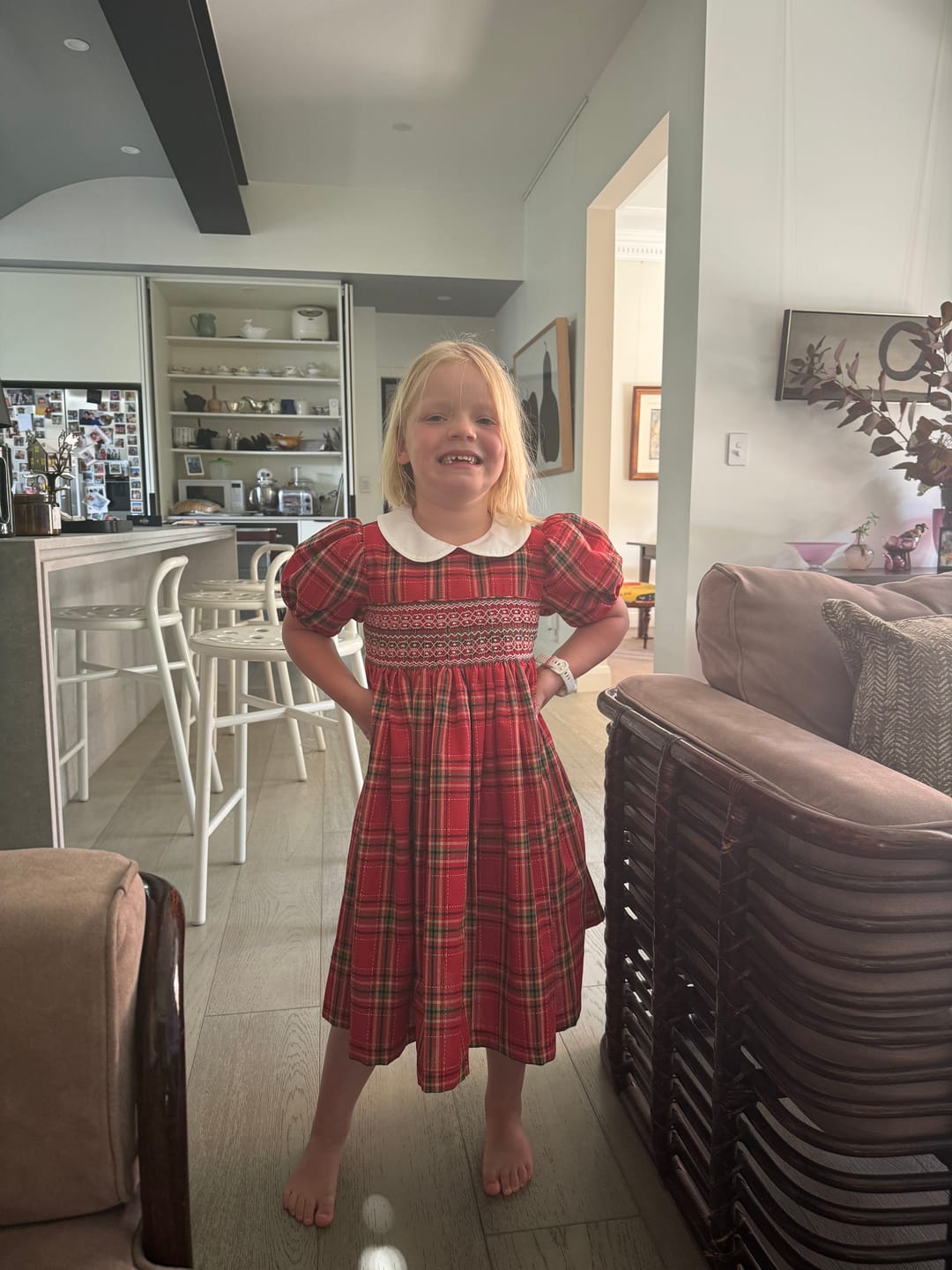 Customer photo review of Red Tartan Dress