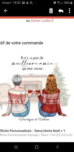 Customer photo review of Affiche Personnalisée - Sœur/Amie Noël