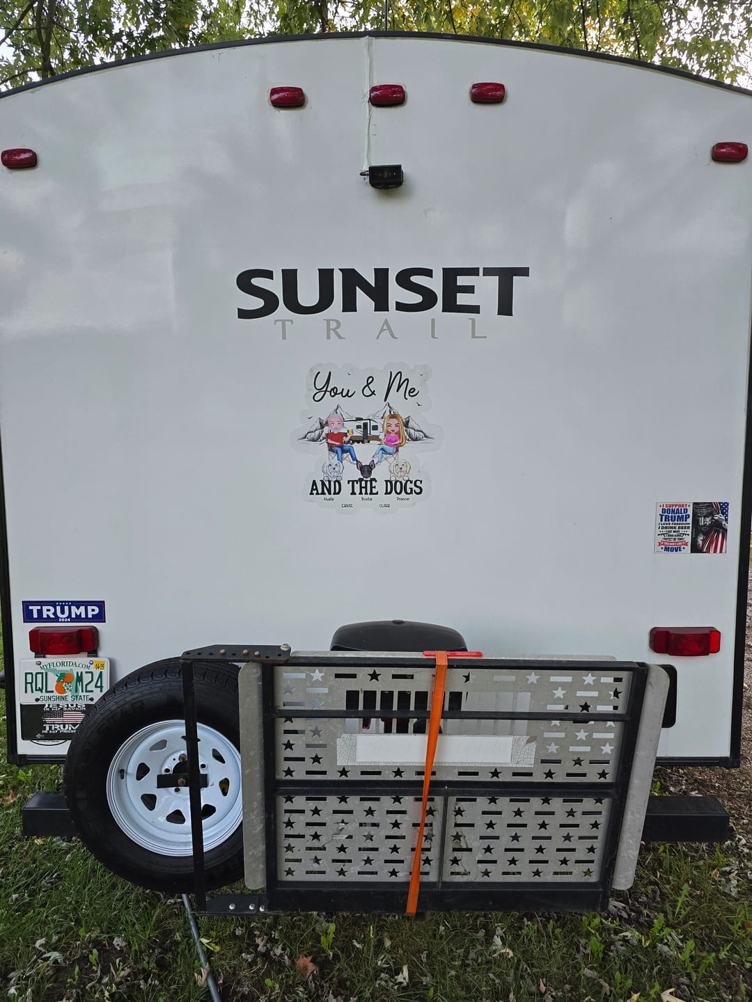 Customer photo review of You Me & The Dogs Camping Couple Personalized RV Decal