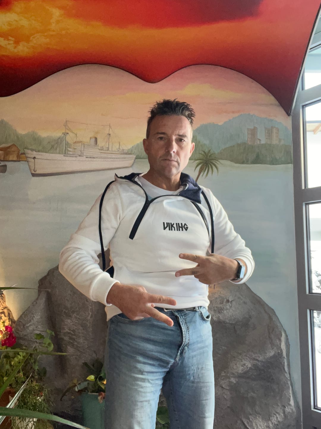 Customer photo review of Viking Die In Battle And Go To Valhalla Hooded Sweatshirt