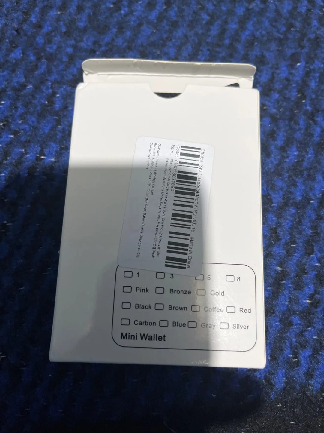 Customer photo review of Metallic Wallet Slim Pop Up RFID Cardholder — Black | KIMLUD