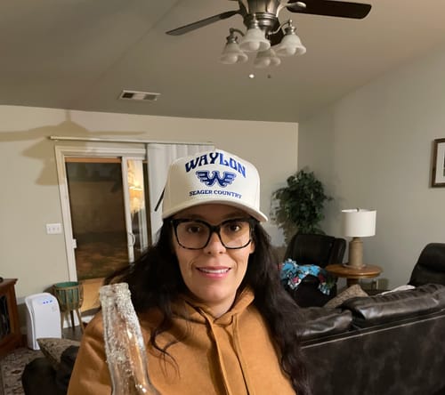 Customer photo review of Seager x Waylon Jennings Country Snapback - Cream