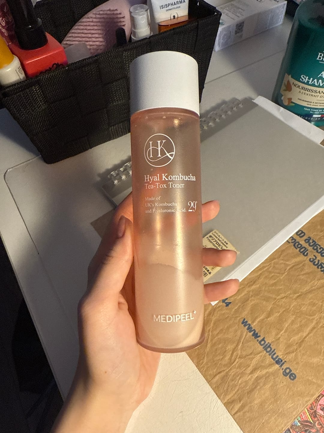Customer photo review of Divu tekstūru toniks ar 70% kombuču un keramīdiem Medi-Peel Hyal Kombucha Tea-Tox Toner
