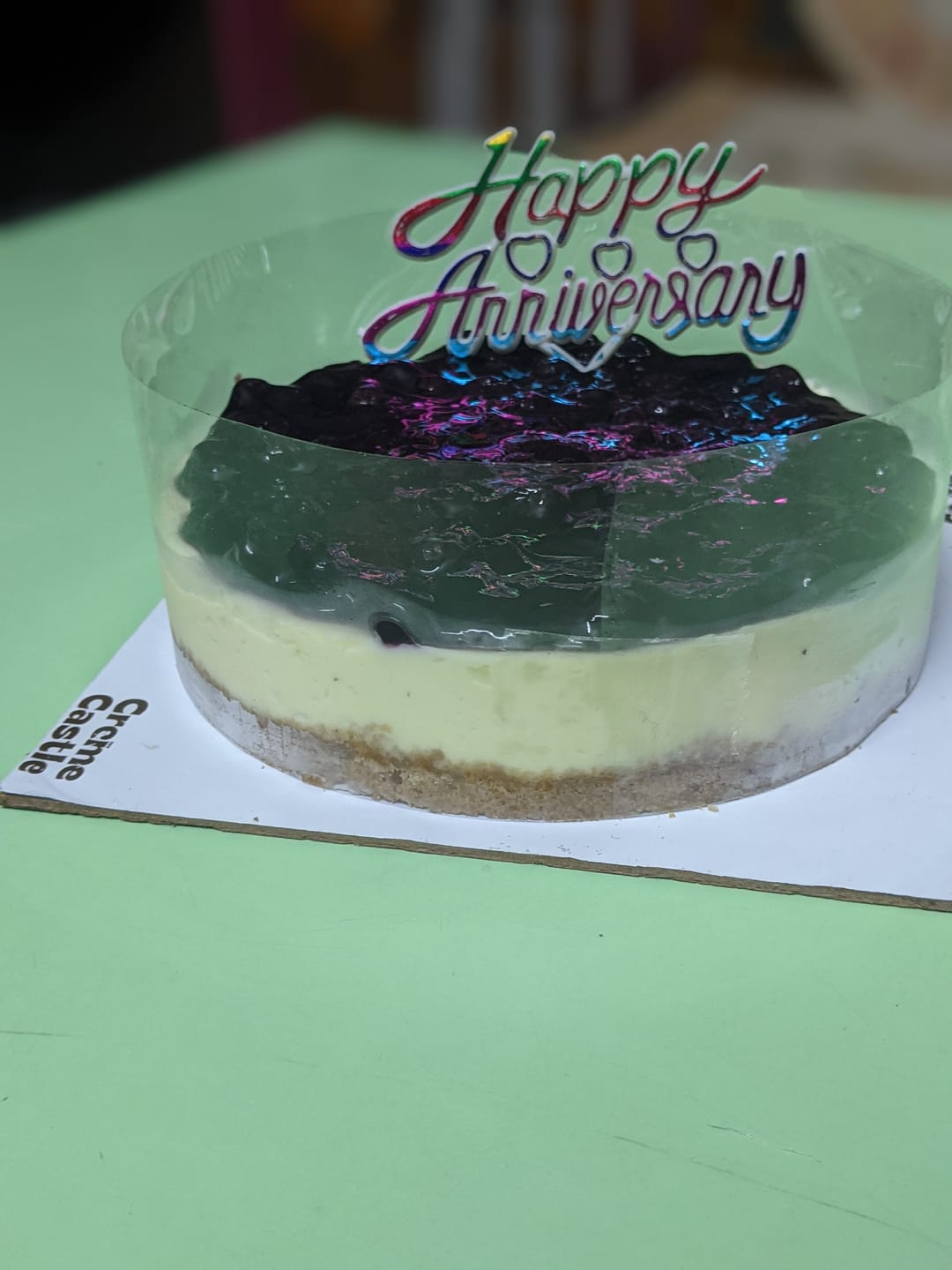 Customer photo review of Blueberry Baked Cheesecake