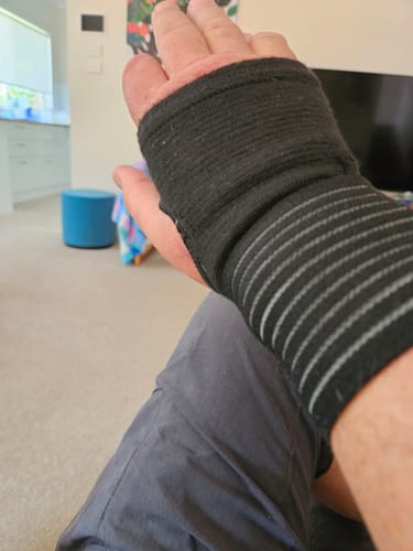 Customer photo review of Motorcycle Wrist Support - Ride Without Wrist Pain