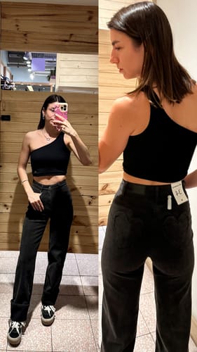 Customer photo review of Pants Wide Leg Corazón Black