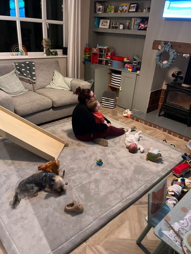 Customer photo review of Grey Baby Play Mat