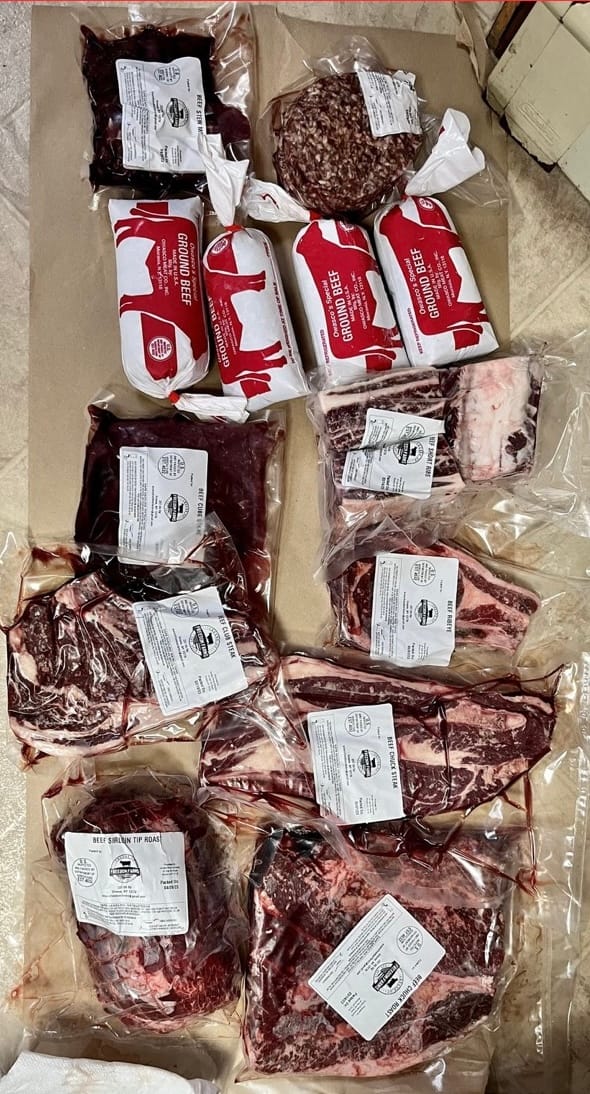 Customer photo review of BEEF VARIETY BOX – 20 LBS OF 100% AMERICAN BEEF