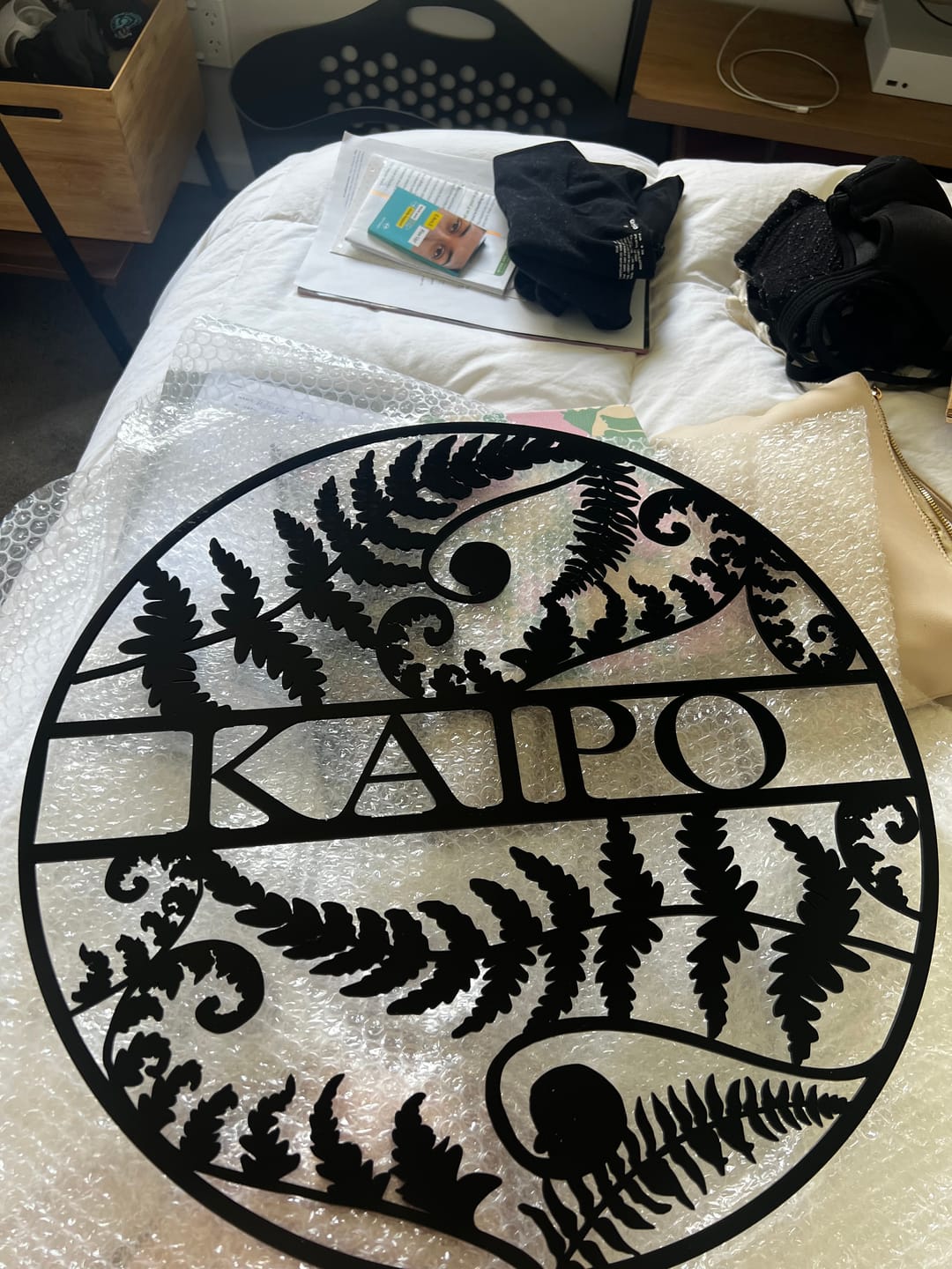 Customer photo review of Personalised Kiwiana Fern Décor