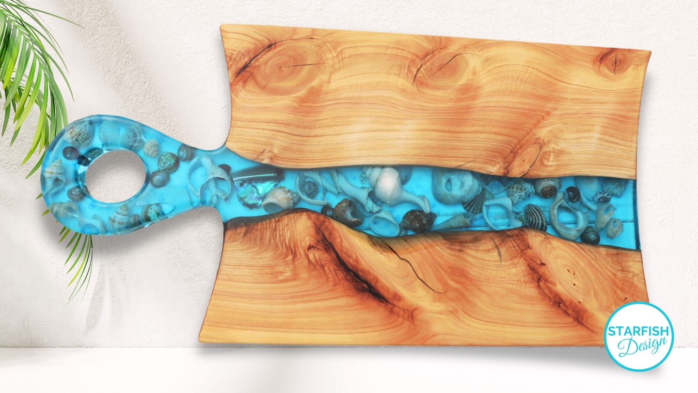 Customer photo review of 18x9.5x1" Flared Oval Handle Charcuterie Board Silicone Mold - Small Serving Board Mold