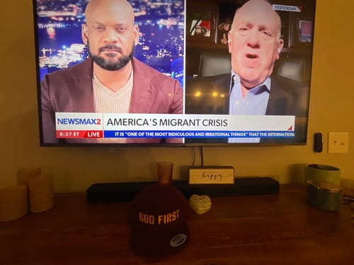 Customer photo review of God First, Gold 3d puff Embroidered Snapback Hat - Christian Hat