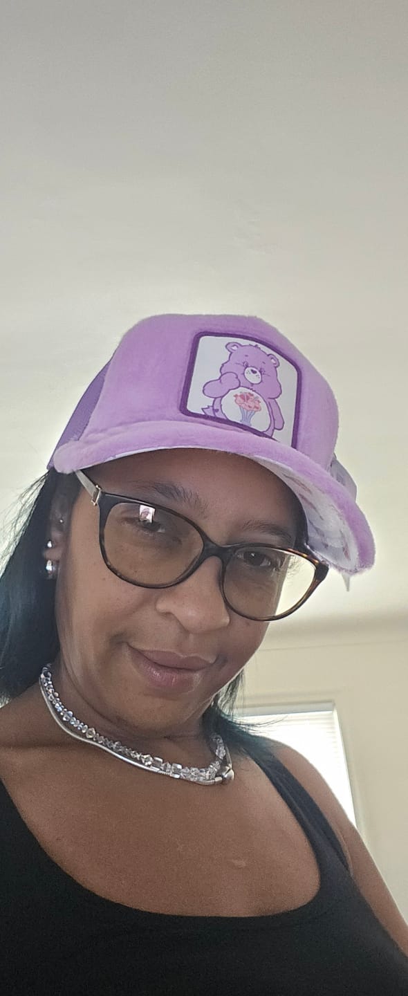 Customer photo review of OVERLORD X Care Bears:  Share Bear Trucker Cap