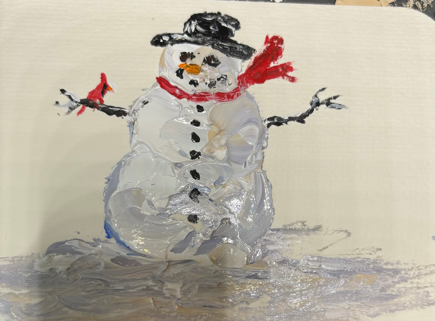 Customer photo review of DabblePaints™️ Titanium White — Thick-Body Acrylic Paint