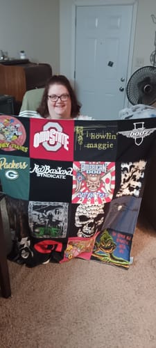 T-shirt quilt featuring green bay packers by tionna from OH