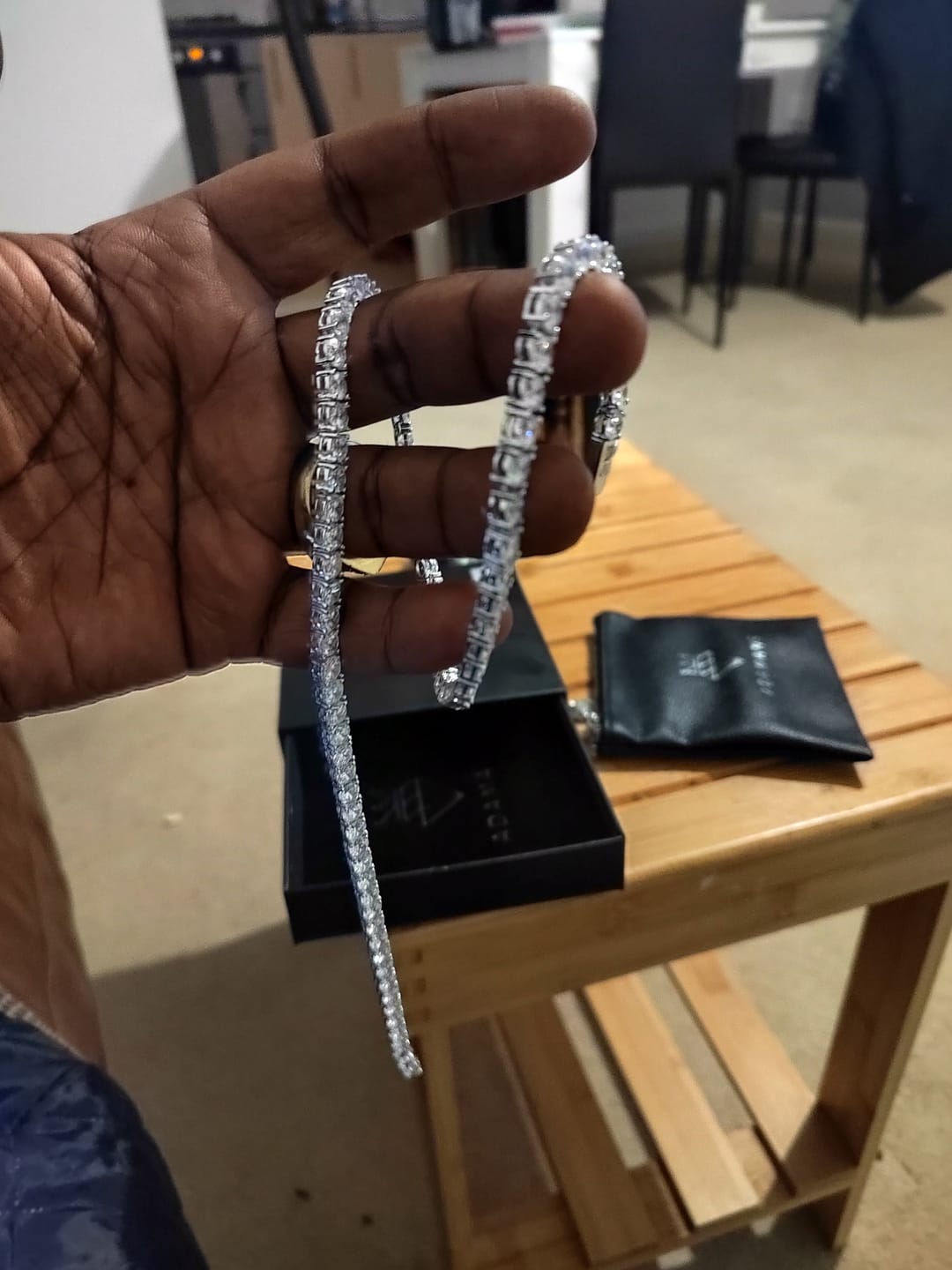 Customer photo review of 5mm Tennis Chain - White Gold