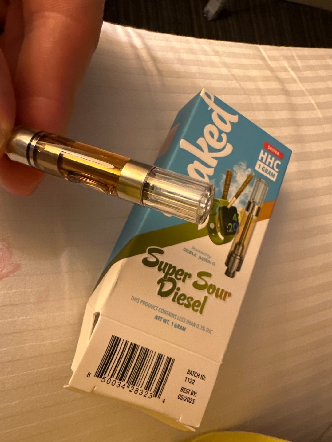 Customer photo review of Baked 1 Gram HHC Cartridge (Easy Add to Cart)