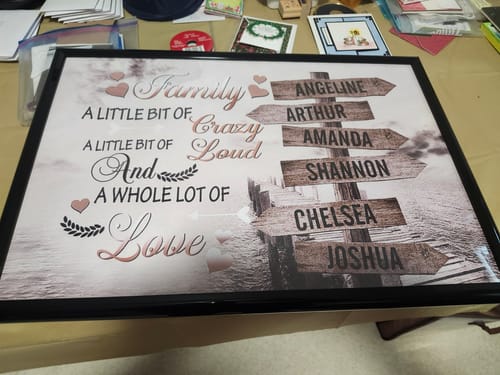 Customer photo review of Family A Little Bit Of Crazy - Personalized Canvas - Gift For Family