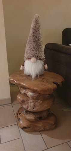 Customer photo review of Holz Säule Podest CAMBRIA Teakholz 50 cm