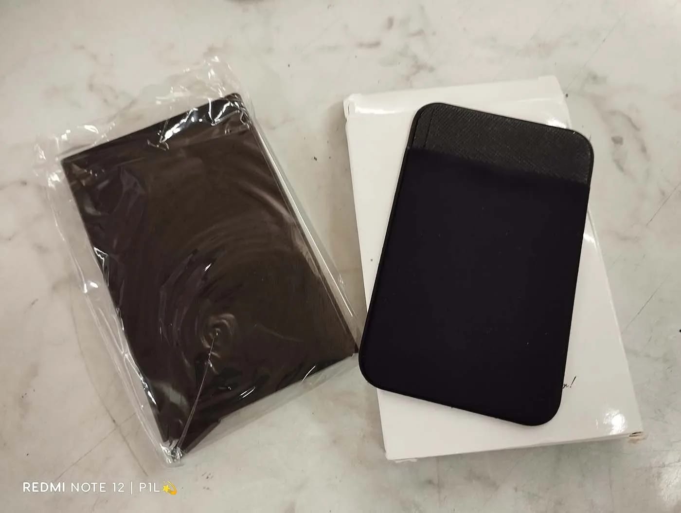 Customer photo review of Metallic Wallet Slim Pop Up RFID Cardholder — Black | KIMLUD