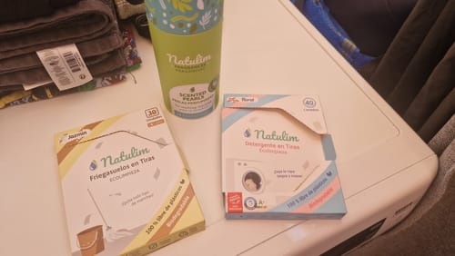 Customer photo review of Eco-Tiras de Detergente 40 lavados Natulim