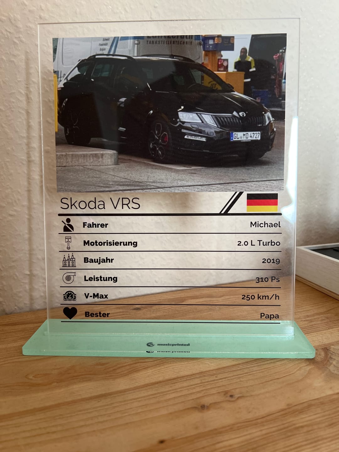Customer photo review of Aufsteller / Ständer für Acrylglas