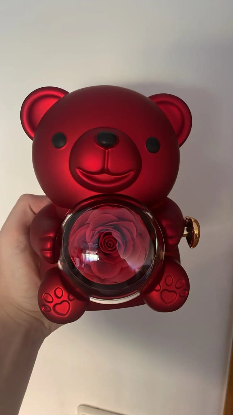 Customer photo review of Eternal Rose Teddy Bear & Necklace