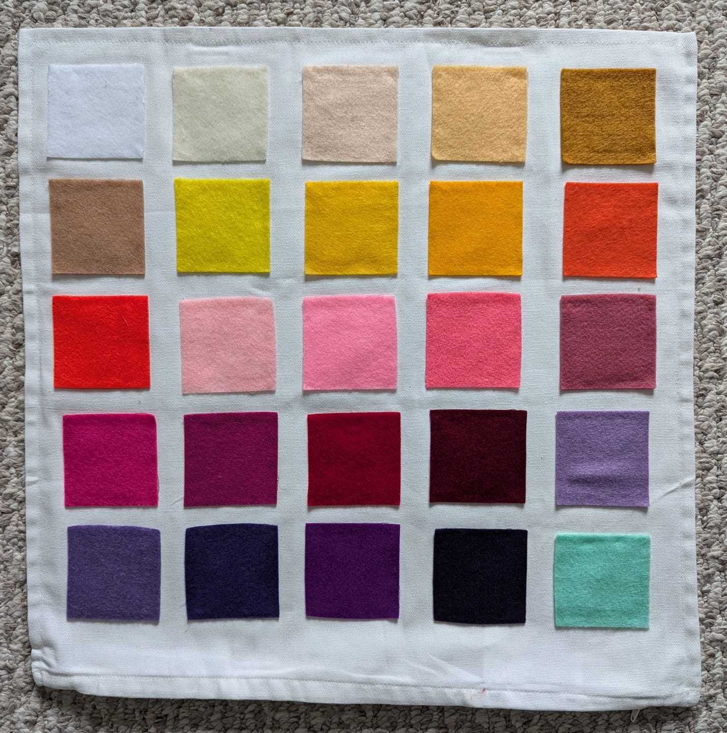 Customer photo review of Acrylic Craft Felt Sample Bag - 42 Colors