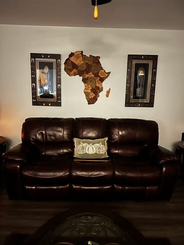 Customer photo review of 3D Wooden Multilayered Africa Map