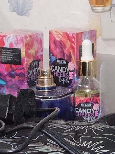 Customer photo review of Candy Cheeks Booty Oil - 3pk
