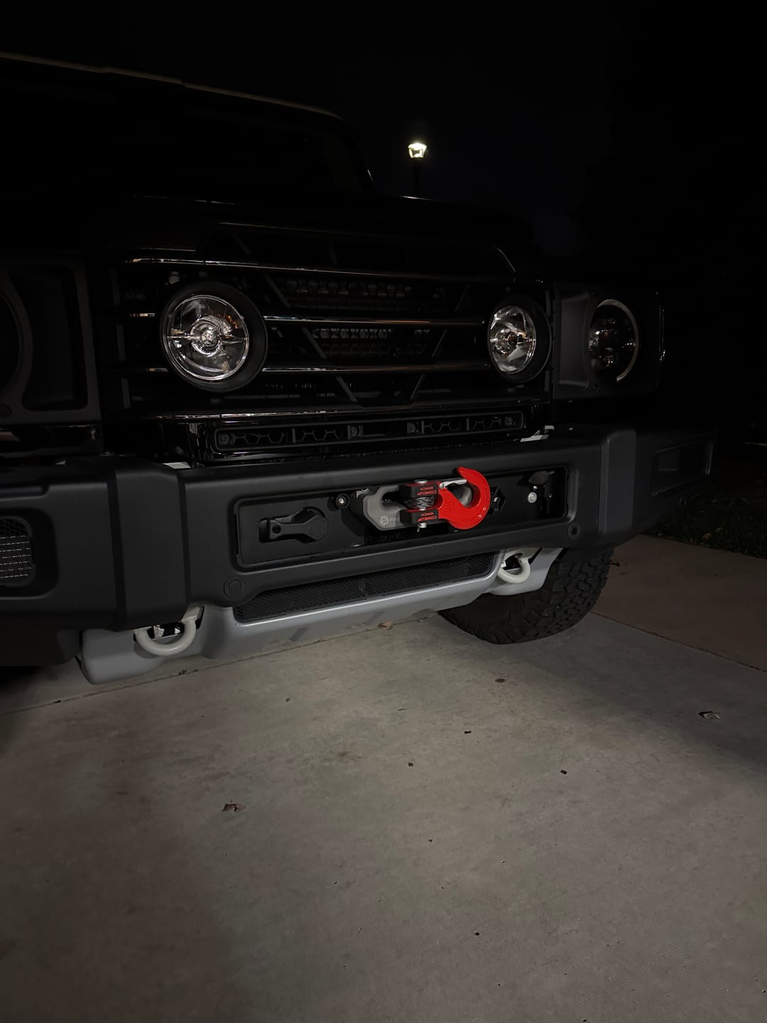 Customer photo review of GP Factor Ineos Grenadier Hidden 12.5K Winch Kit - Synthetic Line