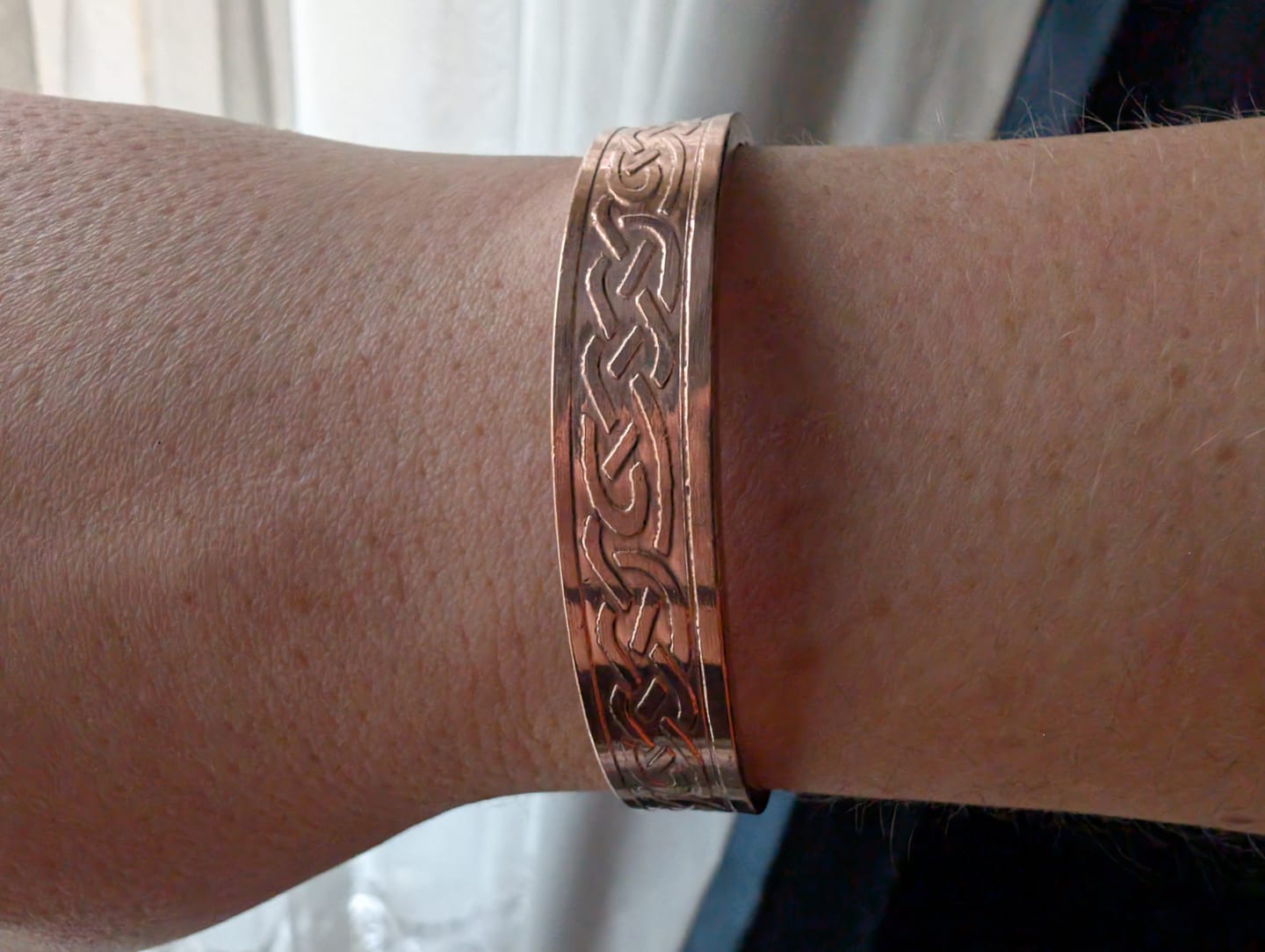 Customer photo review of Celtic Copper Cuff