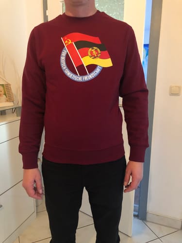 Customer photo review of PULLOVER UNISEX • DEUTSCH SOWJETISCHE FREUNDSCHAFT - dunkel