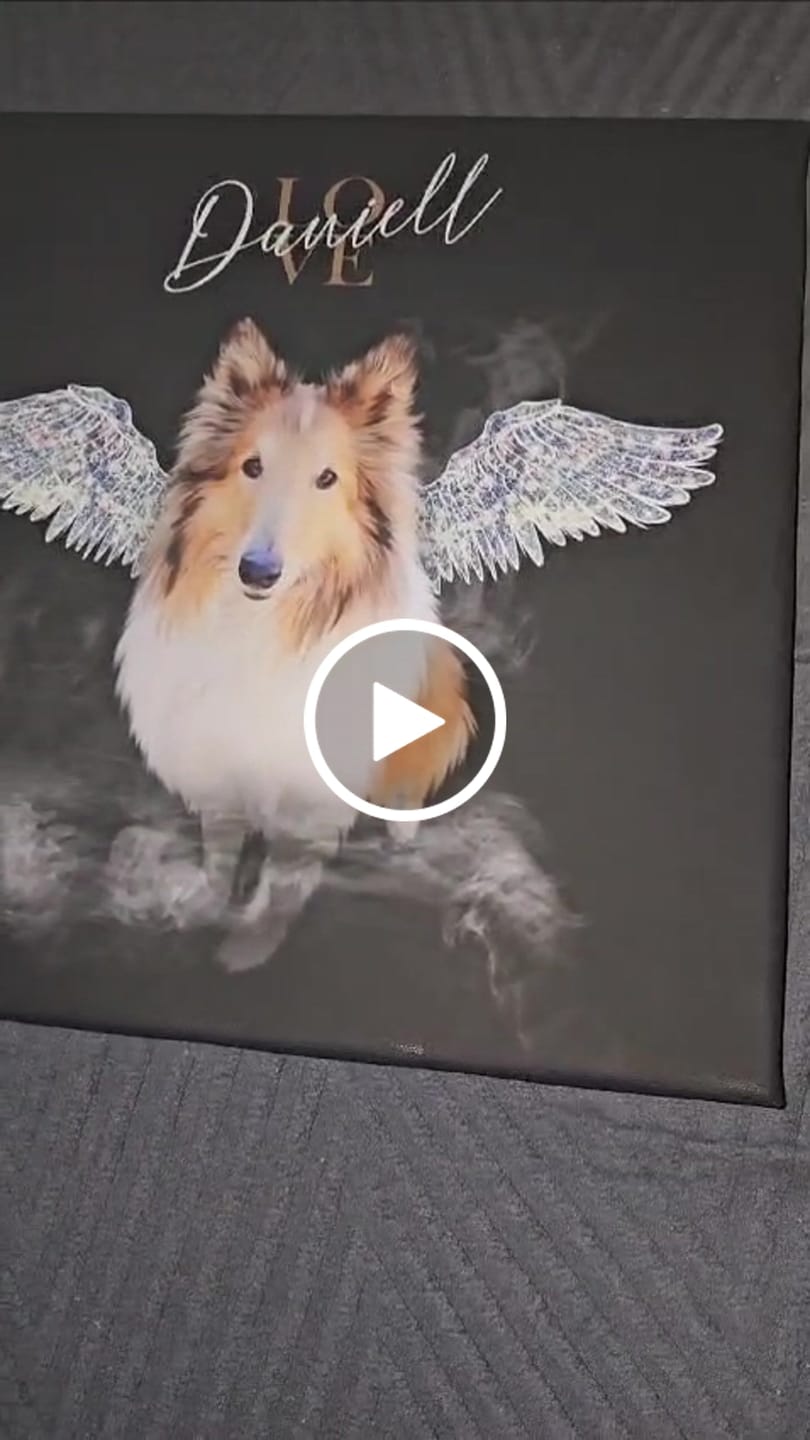 Customer video review of Personalisiertes Portrait - Diamant Engel Stil