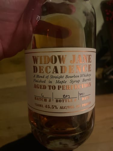 Customer photo review of Widow Jane Decadence Bourbon