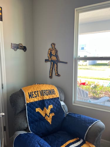 Customer photo review of West Virginia "MOUNTAINEER" 3D Metal Artwork  28" x 20"
