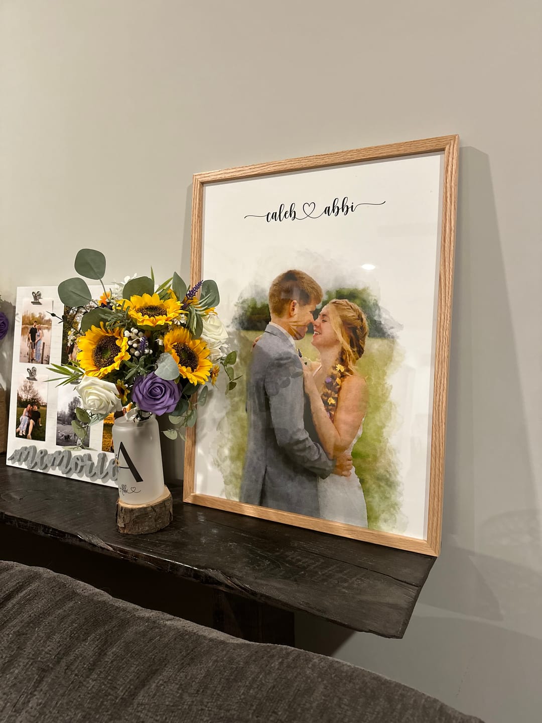 Customer photo review of Custom Engagement Anniversary Couple Portrait